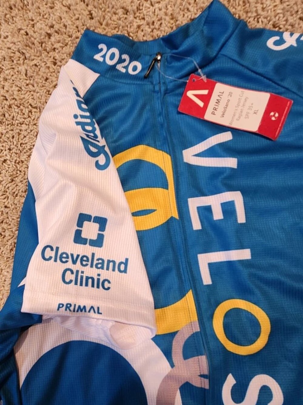 Primal Women XL VeloSano Cleveland Clinic Cycling Jersey Sport Cut Ohio NOS 2020 - Picture 5 of 16